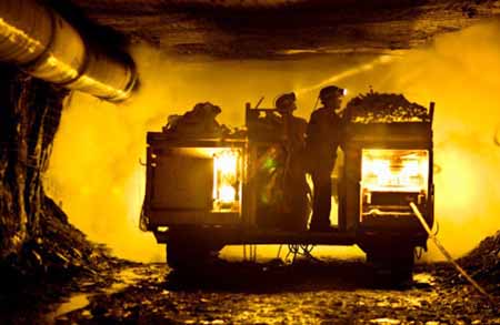 Mine Workers Underground